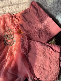 modaal cotton farshi shalwar set with dupatta - Chikankari official