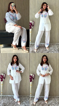 Modal Aari Zarsozi Work Co - ord set - Chikankari official