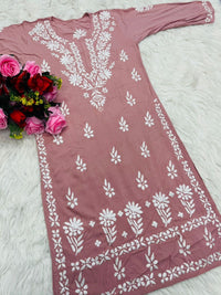 Modal Beautiful Lucknowi Kurti - Chikankari official