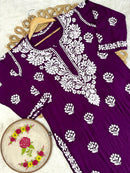 Modal big Buta embroidered Kurta & Plazzo - Chikankari official