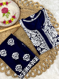 Modal big Buta embroidered Kurta & Plazzo - Chikankari official