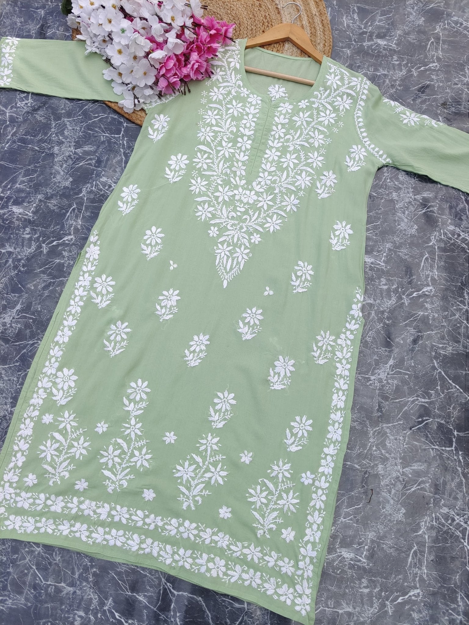 Modal Black Chikankari Kurti - Chikankari official