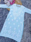 Modal Black Chikankari Kurti - Chikankari official