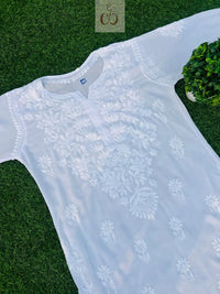 Modal Chikankari Dyeable Kurta - Chikankari official