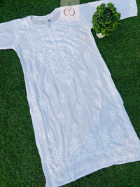 Modal Chikankari Dyeable Kurta - Chikankari official