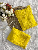 Modal Co - ord butter soft crafted Set - Chikankari official