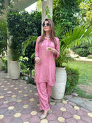 Modal Co - ord butter soft crafted Set - Chikankari official