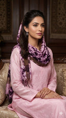 Modal Co-ord Set with Chikankari Rose Work | Chikankari Official - Chikankari official