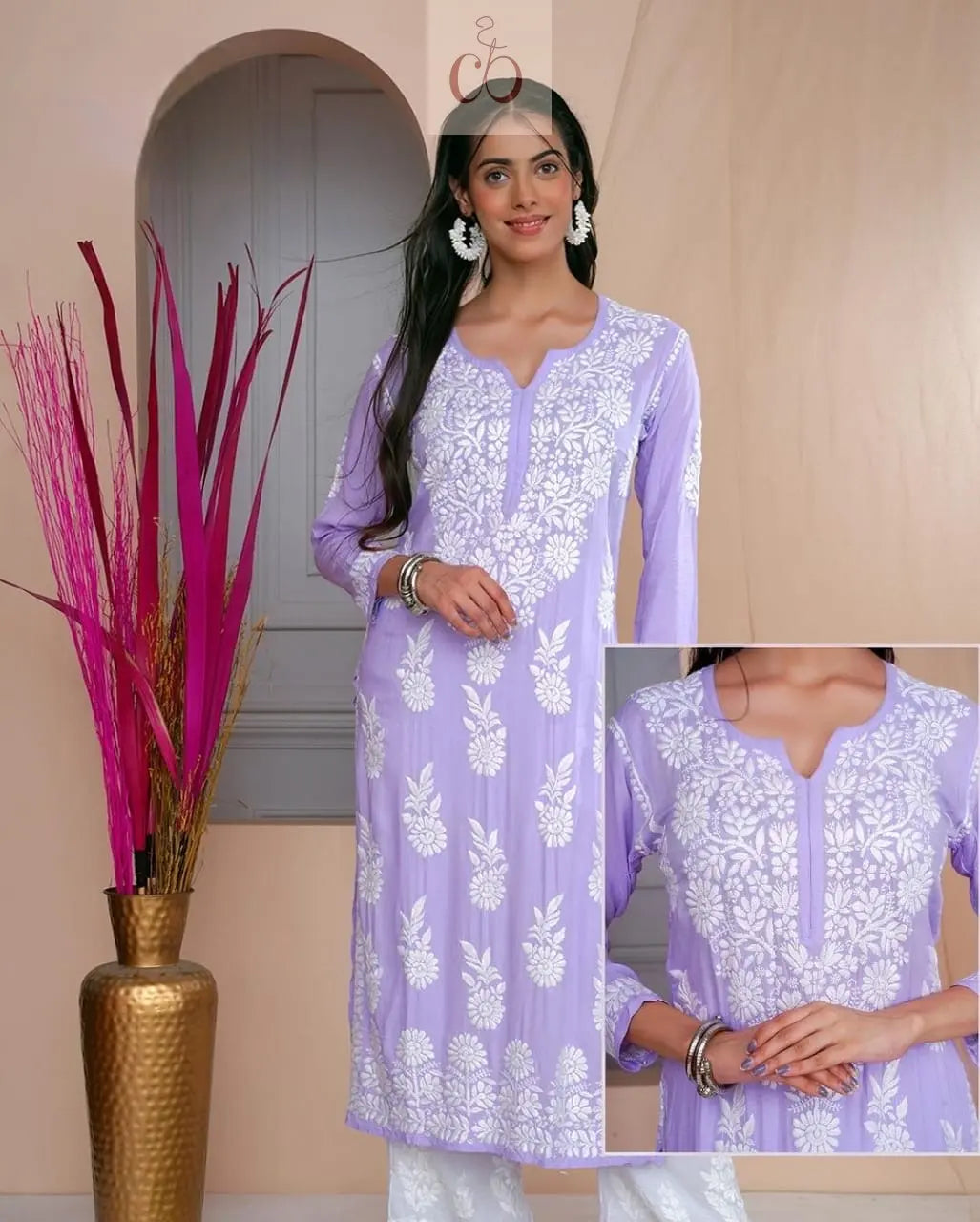 modal cotton Chikankari kurta ( Special) - Chikankari Official