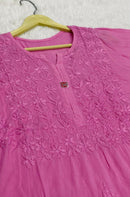 Modal cotton chikankari buta in fresh shades - Chikankari official