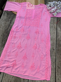 Modal Cotton Dyed Kurtis - Chikankari official