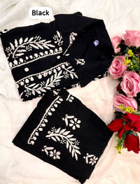 Modal Cotton Fine Embroidery Work Stylish Shirt Pant - Chikankari official