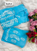 Modal Cotton Fine Embroidery Work Stylish Shirt Pant - Chikankari official