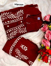 Modal Cotton Fine Embroidery Work Stylish Shirt Pant - Chikankari official