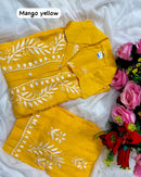 Modal Cotton Fine Embroidery Work Stylish Shirt Pant - Chikankari official