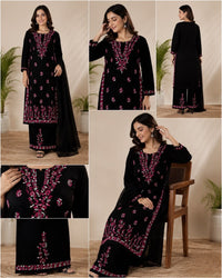 Modal cotton heavywork flowered set - Chikankari official