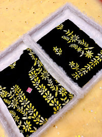 Modal cotton heavywork flowered set - Chikankari official