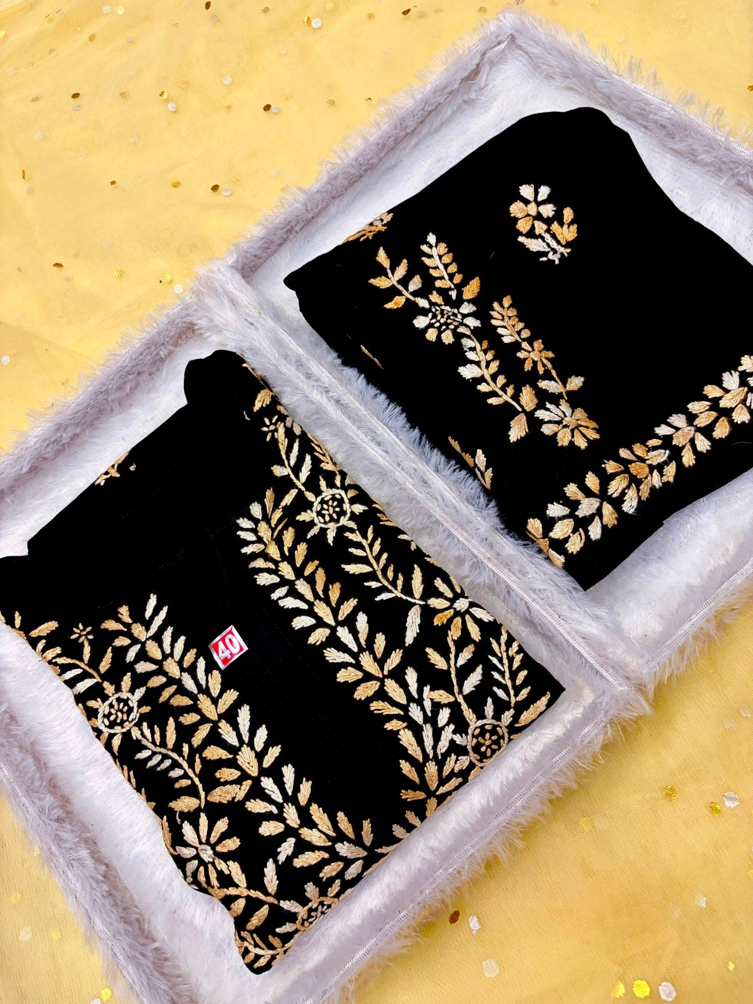 Modal cotton heavywork flowered set - Chikankari official