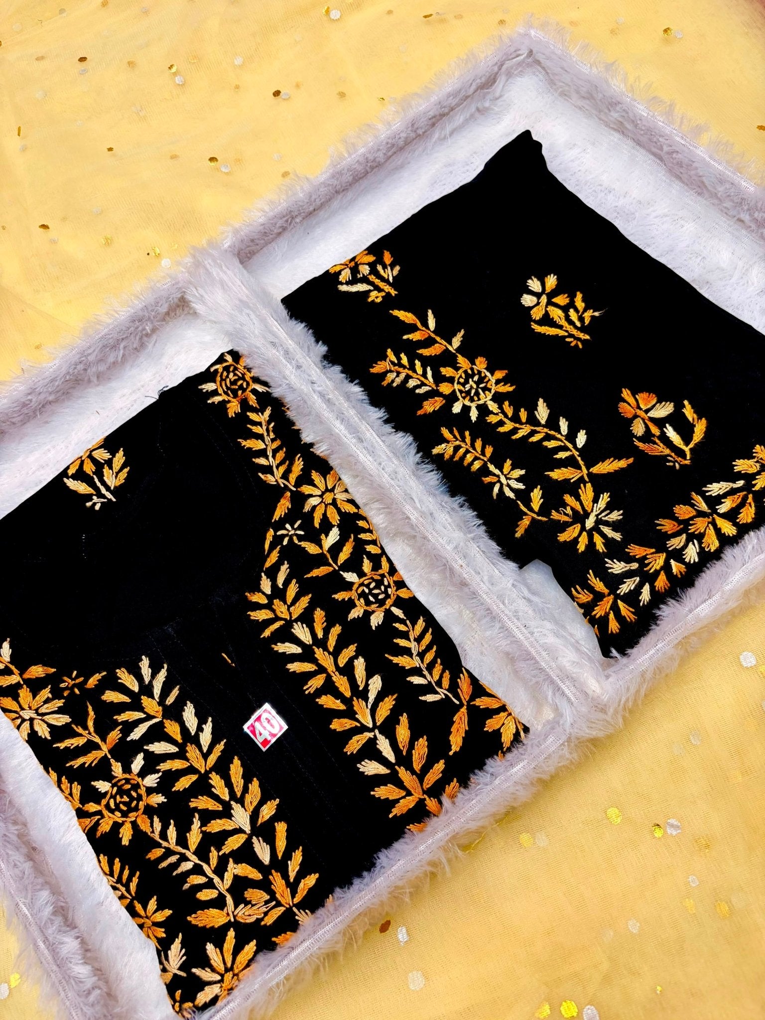 Modal cotton heavywork flowered set - Chikankari official