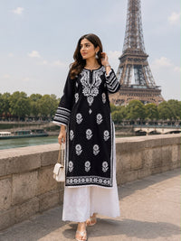 Modal Cotton long handwork Kurta - Chikankari official
