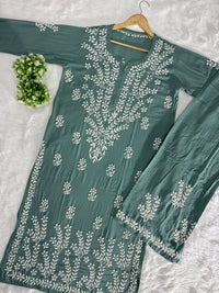 Modal Cotton New concept Chikan Combo. - Chikankari official