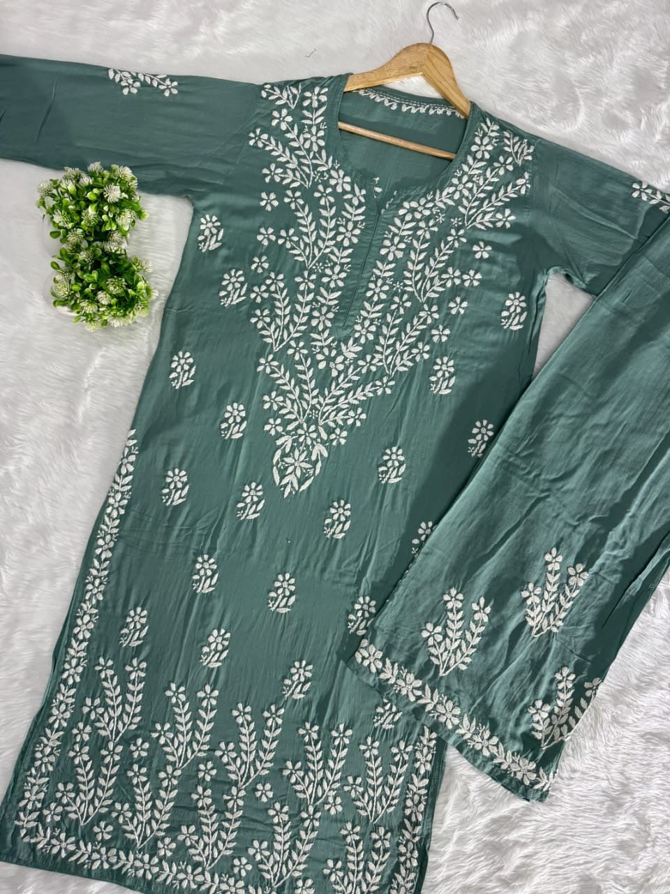 Modal Cotton New concept Chikan Combo. - Chikankari official