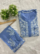 Modal Cotton New concept Chikan Combo. - Chikankari official