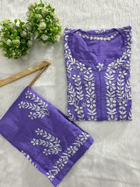 Modal Cotton New concept Chikan Combo. - chikankariofficial