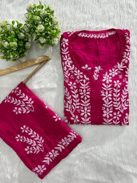 Modal Cotton New concept Chikan Combo. - Chikankari official