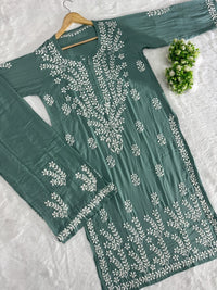 Modal Cotton New concept Chikan Combo. - Chikankari official