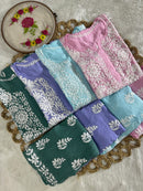 Modal Cotton Plazzo combo Fine rich Embroidery - Chikankari official