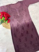 Modal cotton plazzo set soft embroidery - Chikankari official