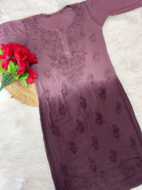 Modal cotton plazzo set soft embroidery - Chikankari official