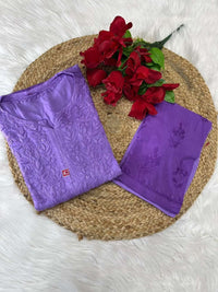 Modal cotton plazzo set soft embroidery - Chikankari official