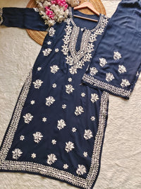 Modal cotton white thread soft combo - Chikankari official