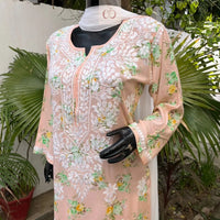 Modal Digital Print kurta - Chikankari official