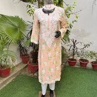 Modal Digital Print kurta - Chikankari official