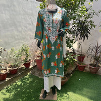 Modal Digital printed Kurtas - Chikankari official