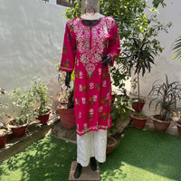 Modal Digital printed Kurtas - Chikankari official