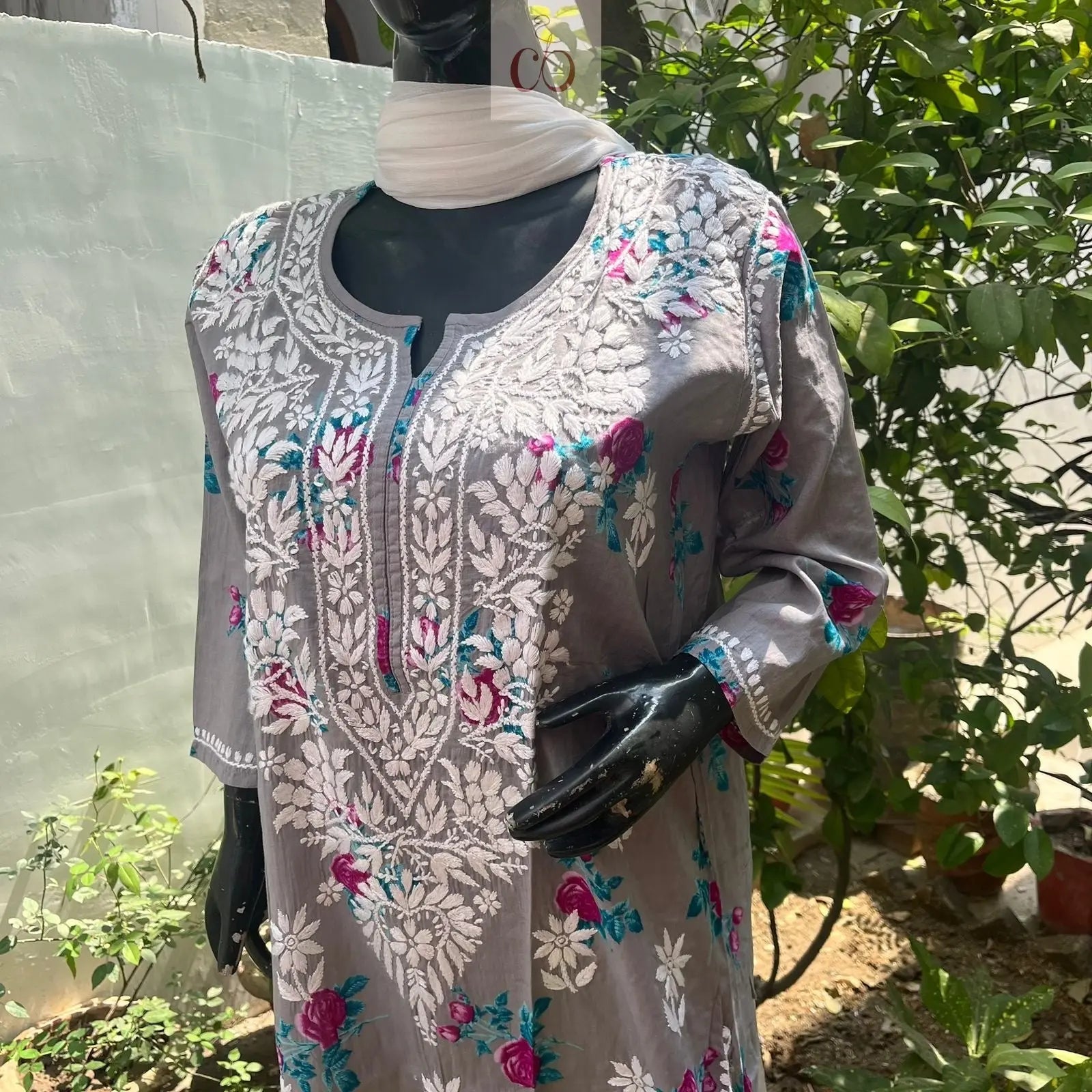 Modal Digital printed Kurtas - Chikankari official