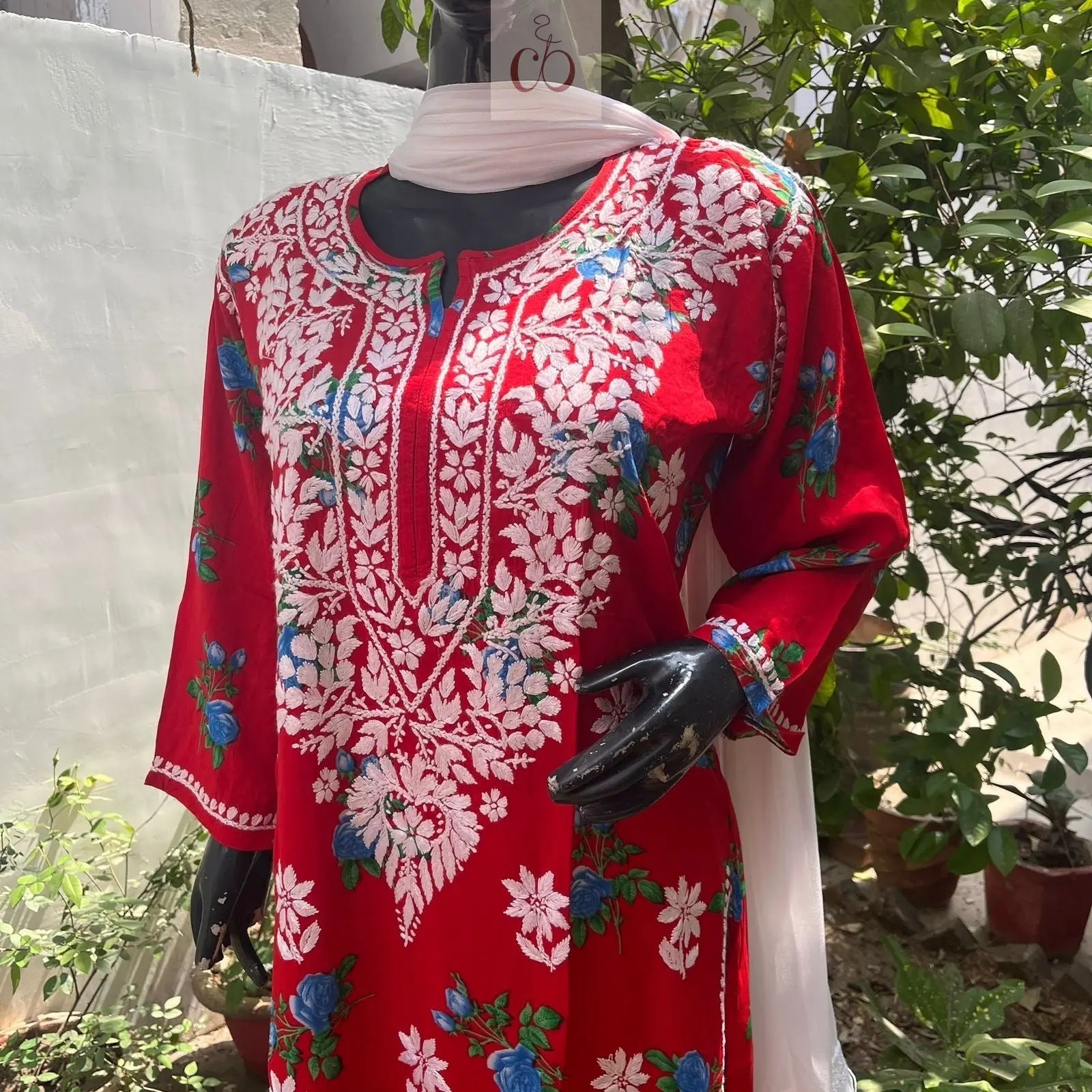 Modal Digital printed Kurtas - Chikankari official
