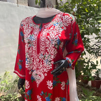 Modal Digital printed Kurtas - Chikankari official