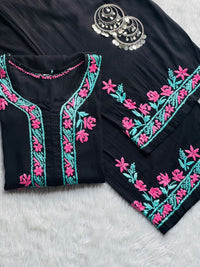 Modal Dual thread soft kurta set - Chikankari official