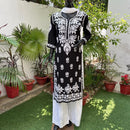 Modal heavy daman Kurta + Makhmal dupatta + modal plazzo - Chikankari official