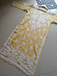 Modal Heavy work Iddat Chikankari Kurta - Chikankari official