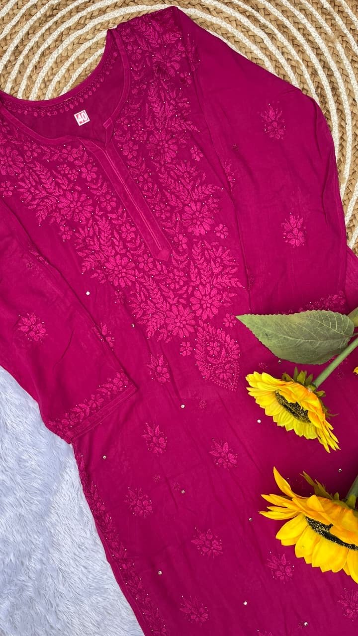 Modal Muqaish Versatile Kurta - Chikankari official