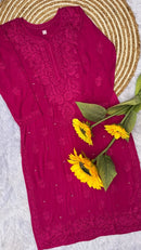 Modal Muqaish Versatile Kurta - Chikankari official