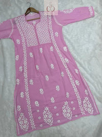Modal Nyra Cut Gown - Chikankari official