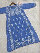 Modal Nyra Cut Gown - Chikankari official
