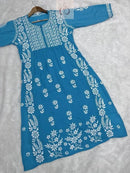 Modal Nyra Cut Gown - Chikankari official